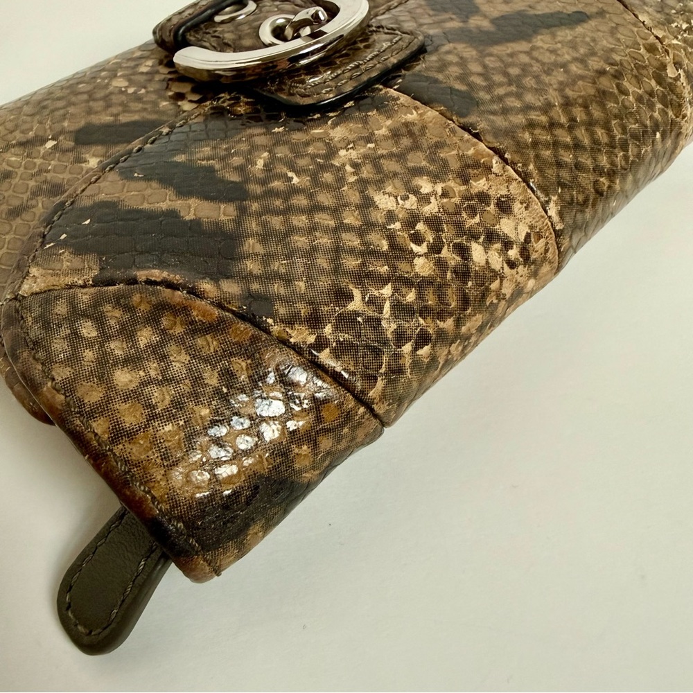 Coach Soho Python Embossed Snakeskin Leather Wall… - image 7